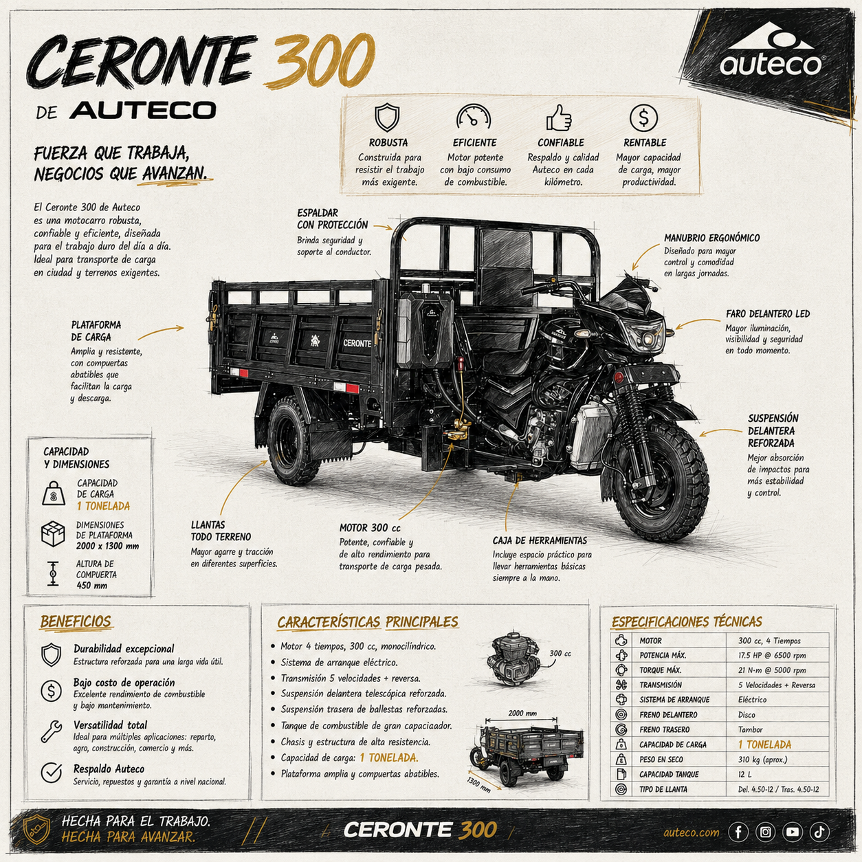 Carguero Ceronte 300 negro